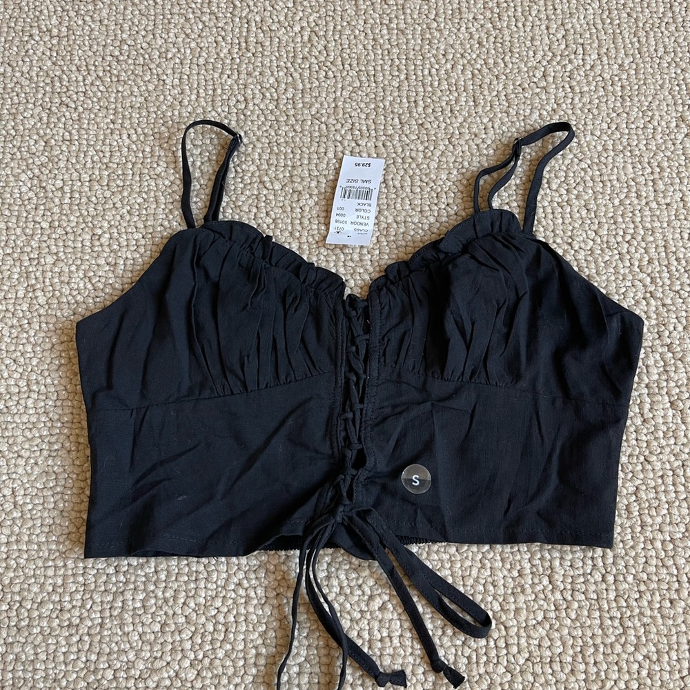LA Hearts black crop top in size S